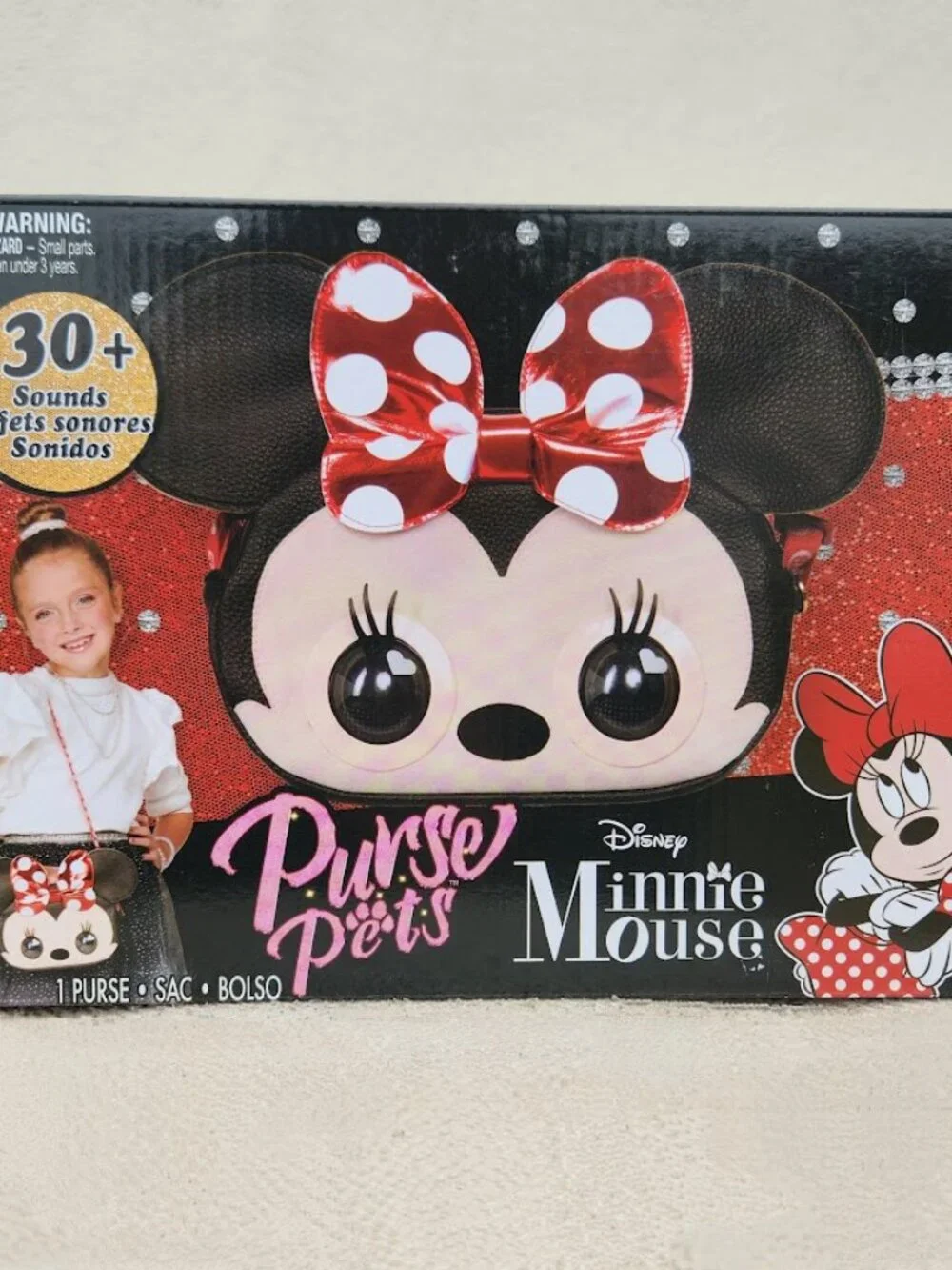 NEW Disney Minnie Mouse Purse Pets Interactive Toy Plush Shoulder Bag Crossbody